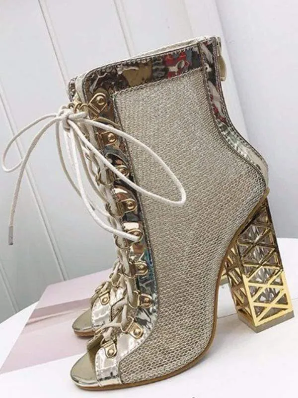 Gladiator Sandals in Gold