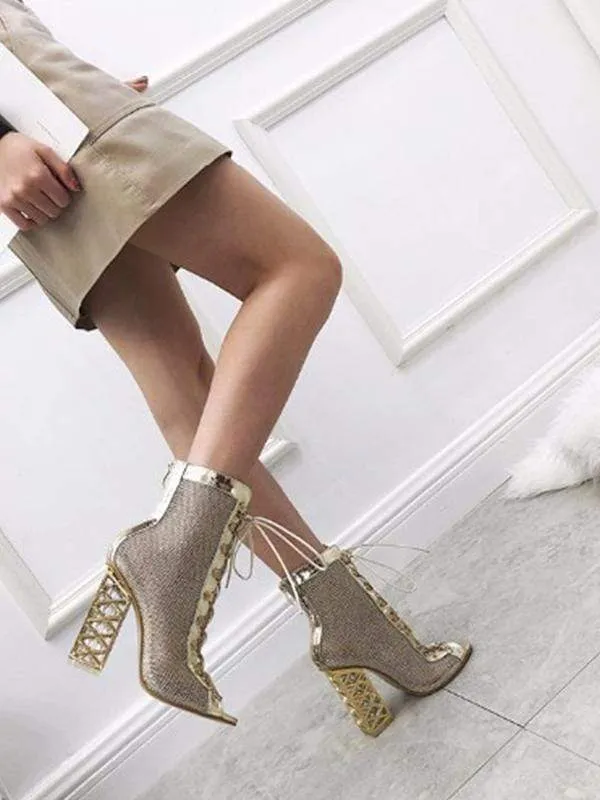 Gladiator Sandals in Gold