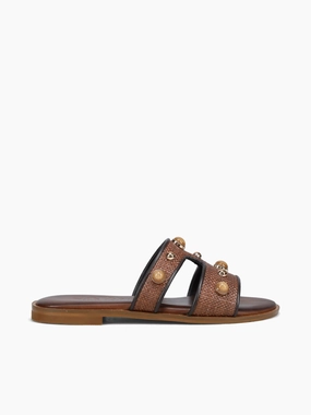 Glamorous Footwear 62051 Brown Leather Seaside Stroll Casual Comfort 62051 Brown Leather