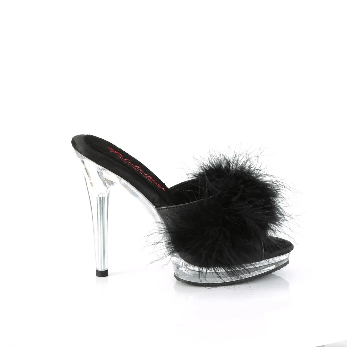 GLORY-501F-8 Fabulicious 5" Glory Black Faux Leather Sexy Shoes (High Heels)