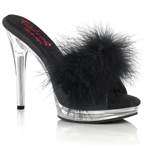 GLORY-501F-8 Fabulicious 5" Glory Black Faux Leather Sexy Shoes (High Heels)
