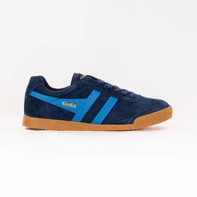 Gola Classics Harrier Suede Sneaker (Men's) - Navy/Santorini On-The-Go Gola Classics Harrier Suede Sneaker (Men's) - Navy/Santorini Quick Fit