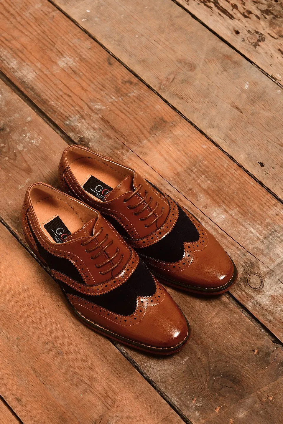 Goor Tan And Navy Brogues