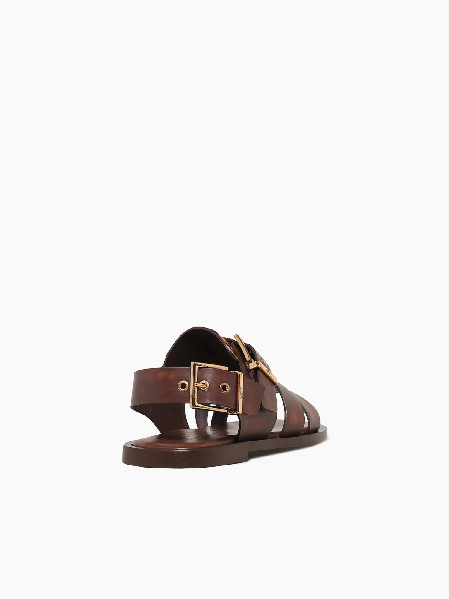 Gretta Brown Leopard Leather Casual Footwear Durable Outsole Lug Pattern