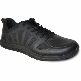 Grip Dynamo VANGELO Men Slip Resistant Shoe NICK-1 Black  - Wide Width Available pumps VANGELO Men Slip Resistant Shoe NICK-1 Black  - Wide Width Available