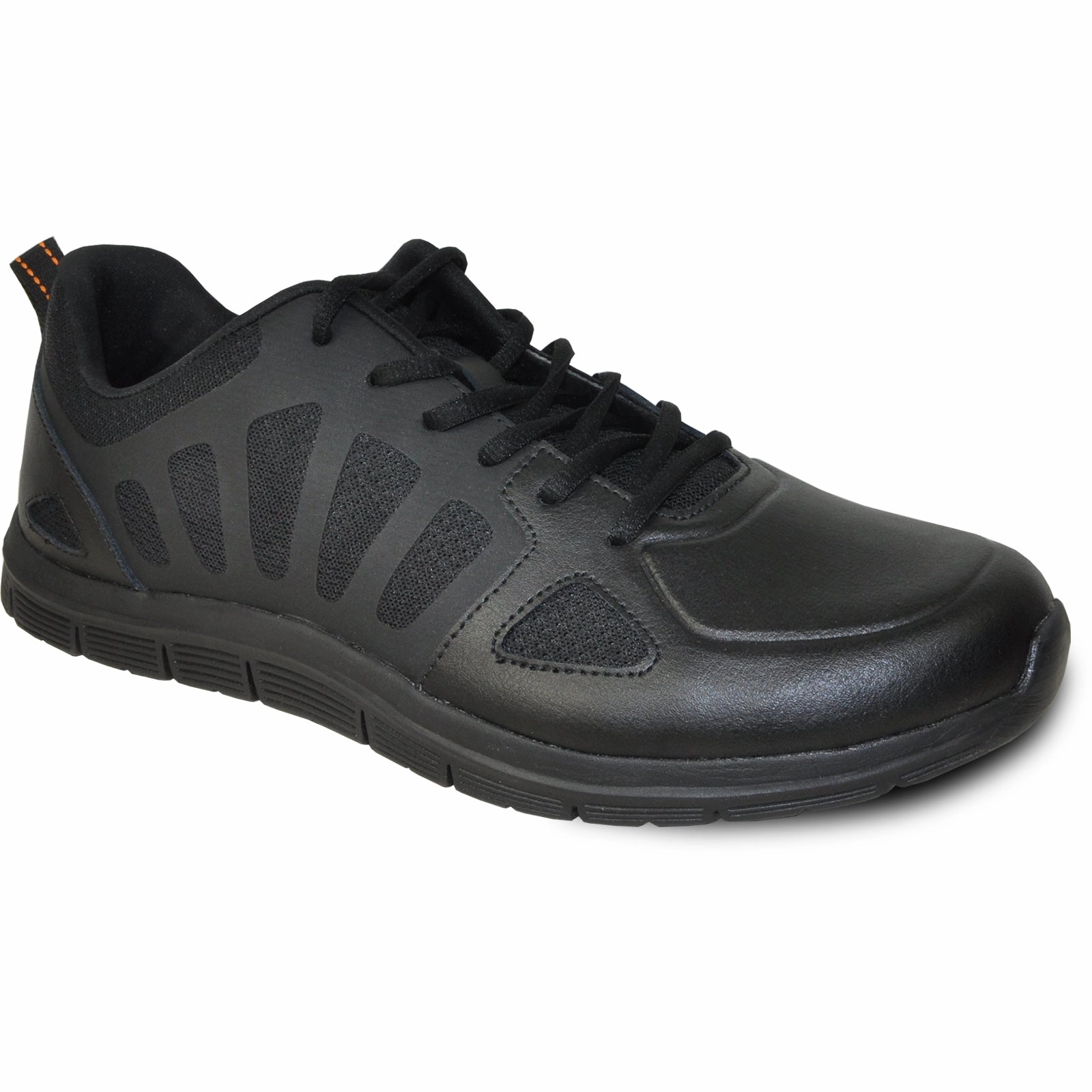 Adjustable Straps Durable Sole VANGELO Men Slip Resistant Shoe NICK-1 Black  - Wide Width Available