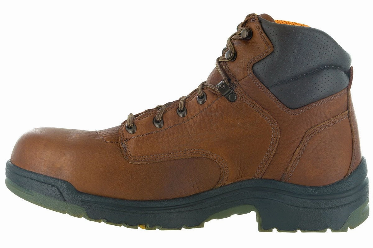 Timberland PRO Titan 6 Inch Alloy Toe Boot Brown Heat Resistant Gear Comfort Fit Shoes