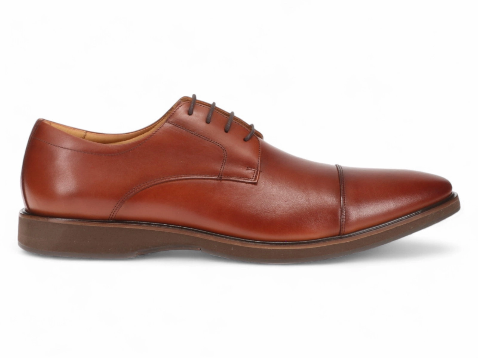 Shock Absorption Midsole Trendy Michael Ellis Elliott Cap-Toe Dress Shoe Whiskey Brown