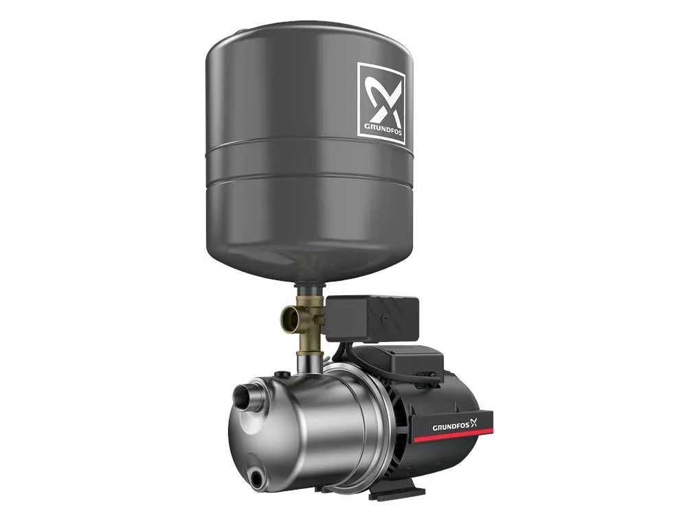 Grundfos JP5-48 PT 1.01kW Self Priming Jet Pump with 20L Pressure Tank & Switch (Max 90LPM/500kPa)