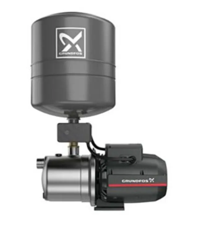 Grundfos JP5-48 PT 1.01kW Self Priming Jet Pump with 20L Pressure Tank & Switch (Max 90LPM/500kPa)