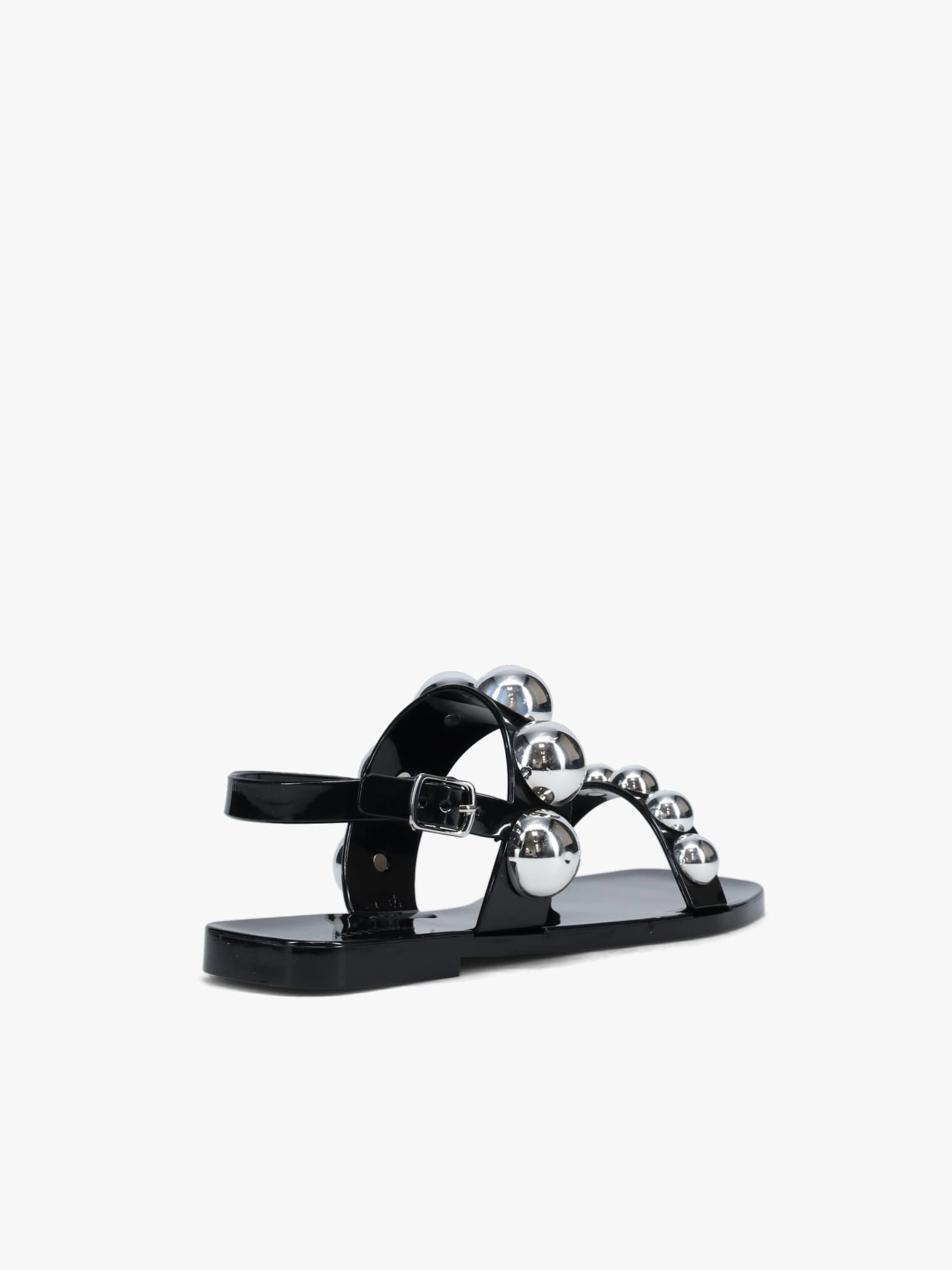 Gum Drop Black Silver shiny Thin strap