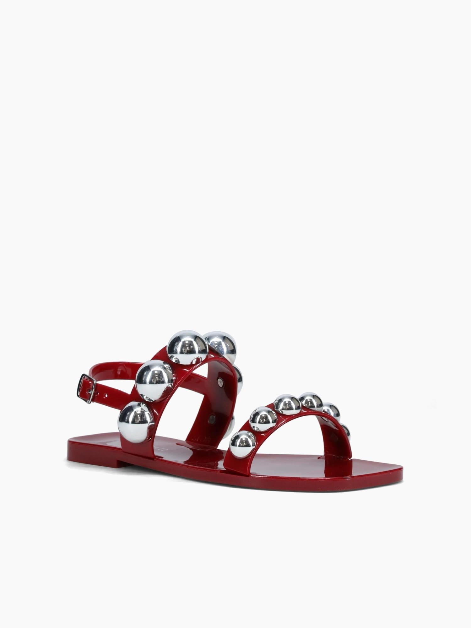 Beach Fun Gum Drop Red Silver shiny