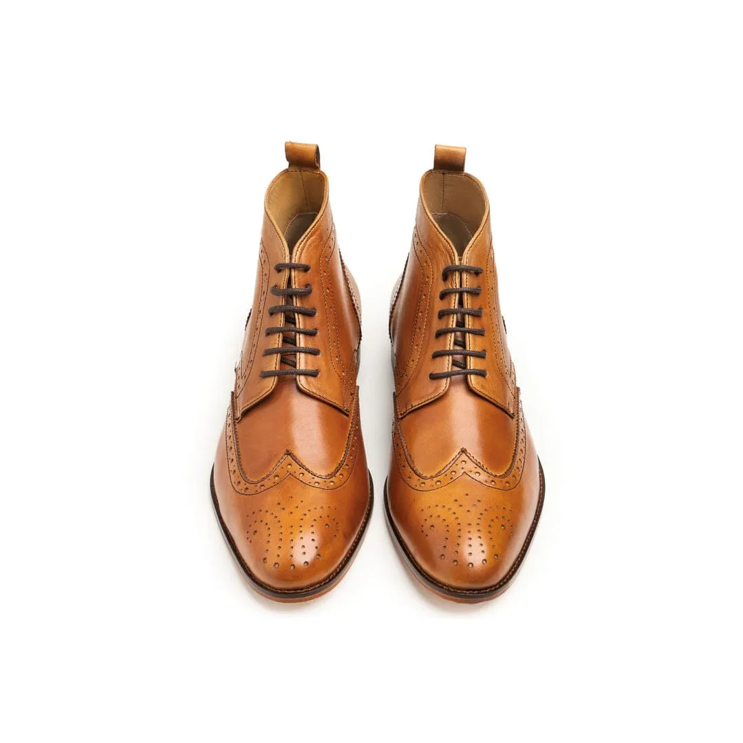 Handmade Custom Calf Leather Bronze Dress Chukka Boots For Men