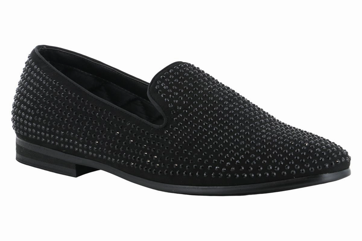 Durable Feel Grab Pair Steve Madden Caviarr Black Stud Loafer