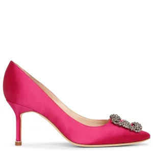 Hangisi 70 dark pink satin pumps
