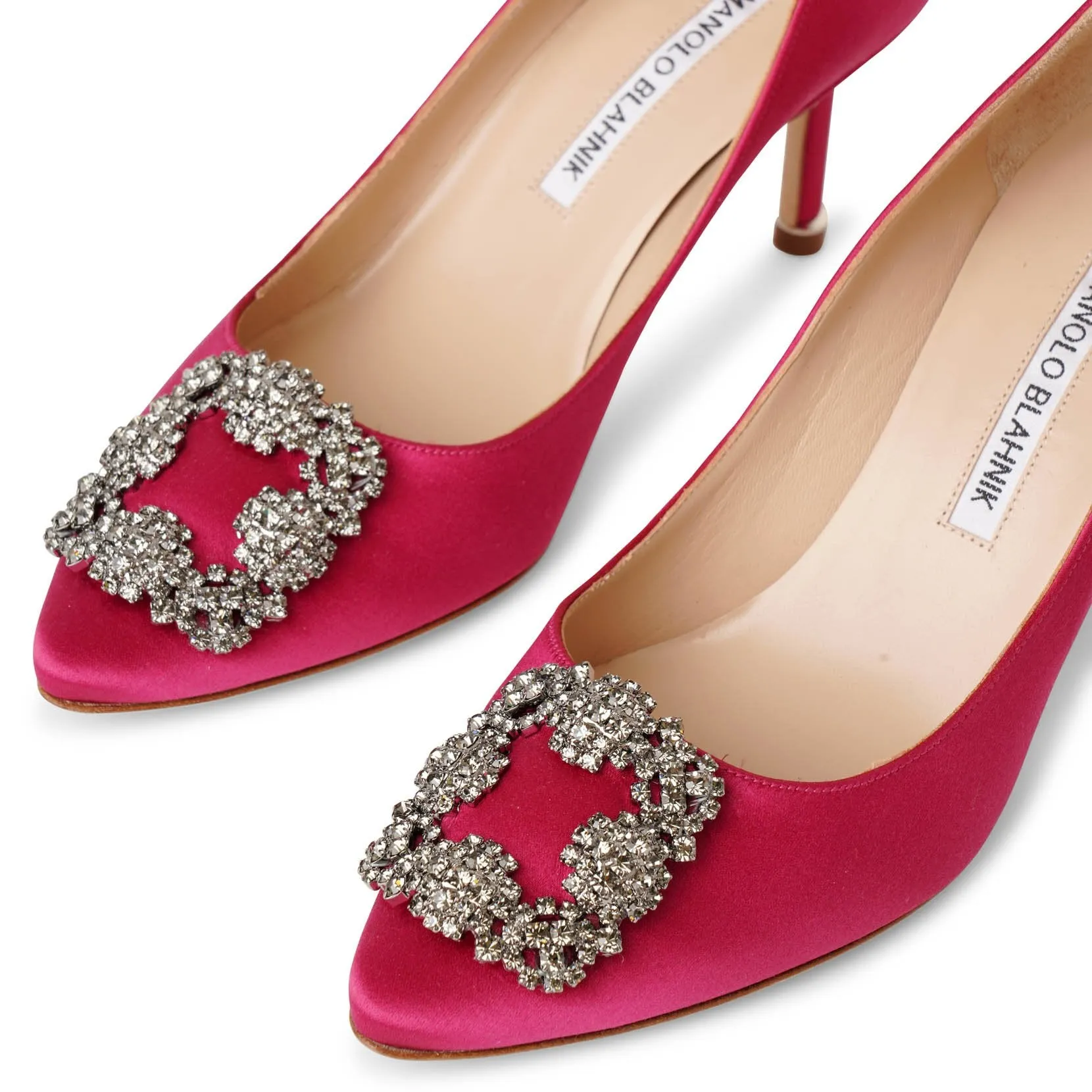 Hangisi 70 dark pink satin pumps