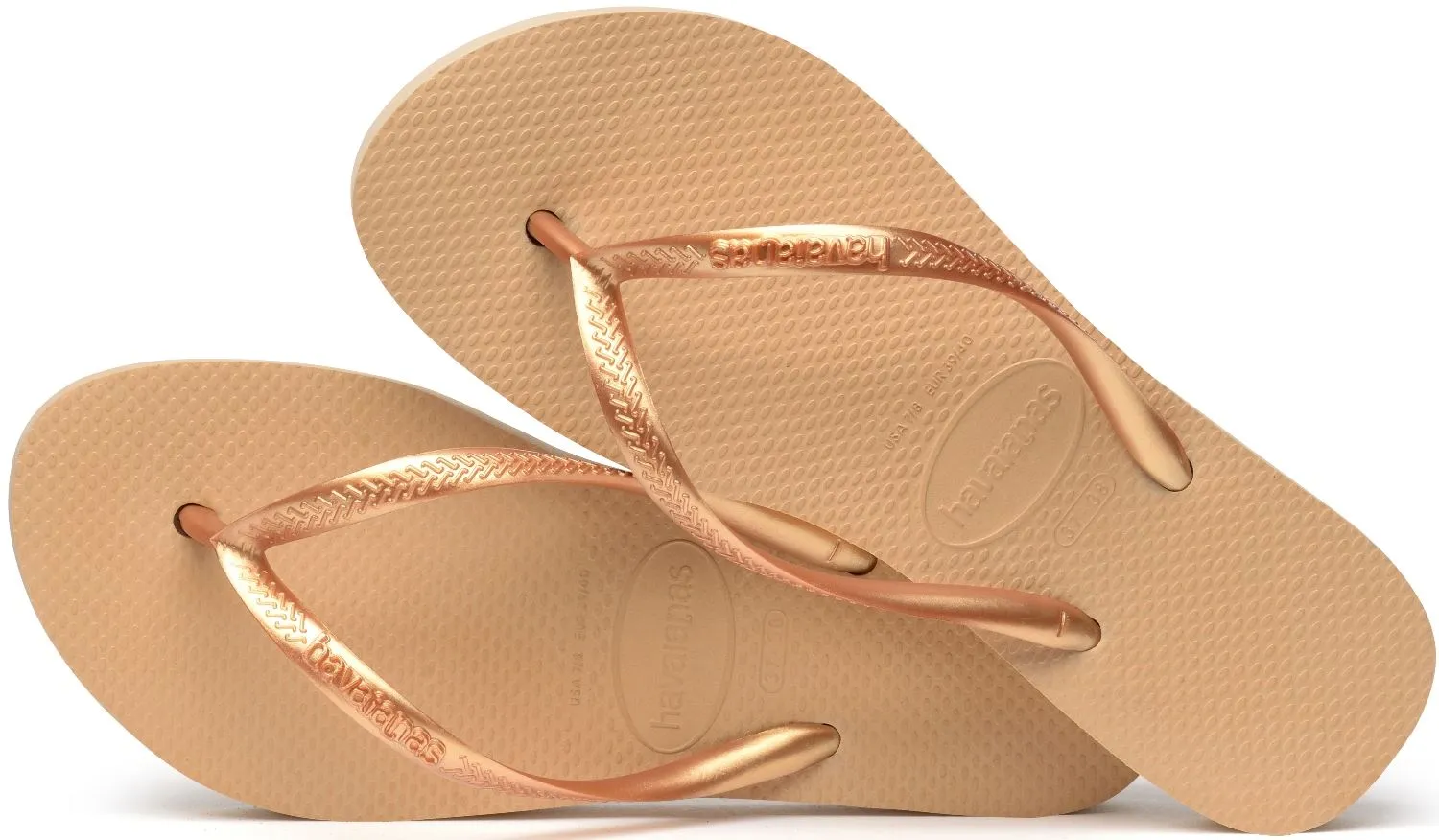 Havaianas Slim Flatform Golden Womens Flip Flops