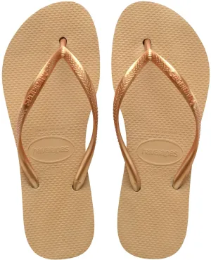 Havaianas Slim Flatform Golden Womens Flip Flops