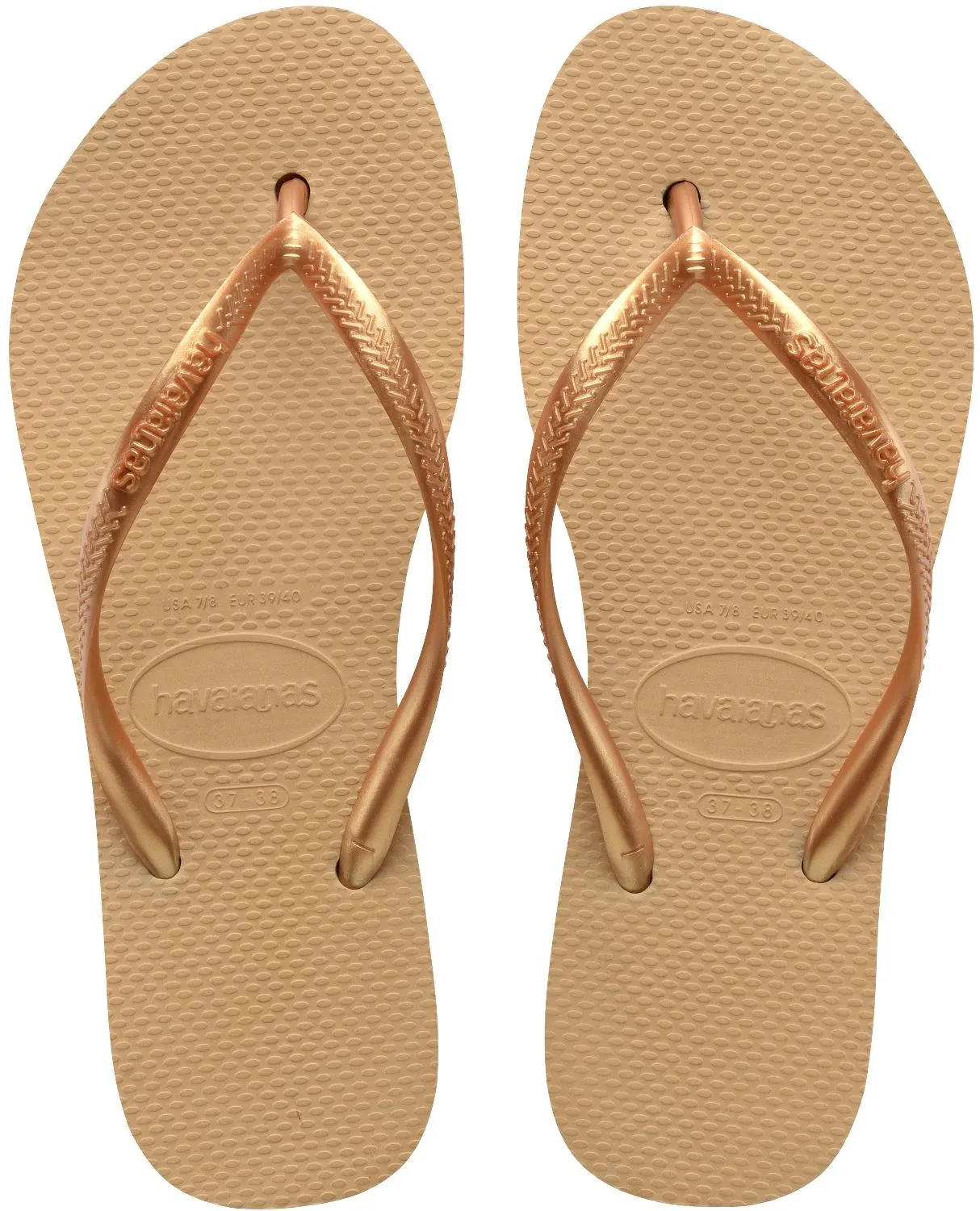 Havaianas Slim Flatform Golden Womens Flip Flops