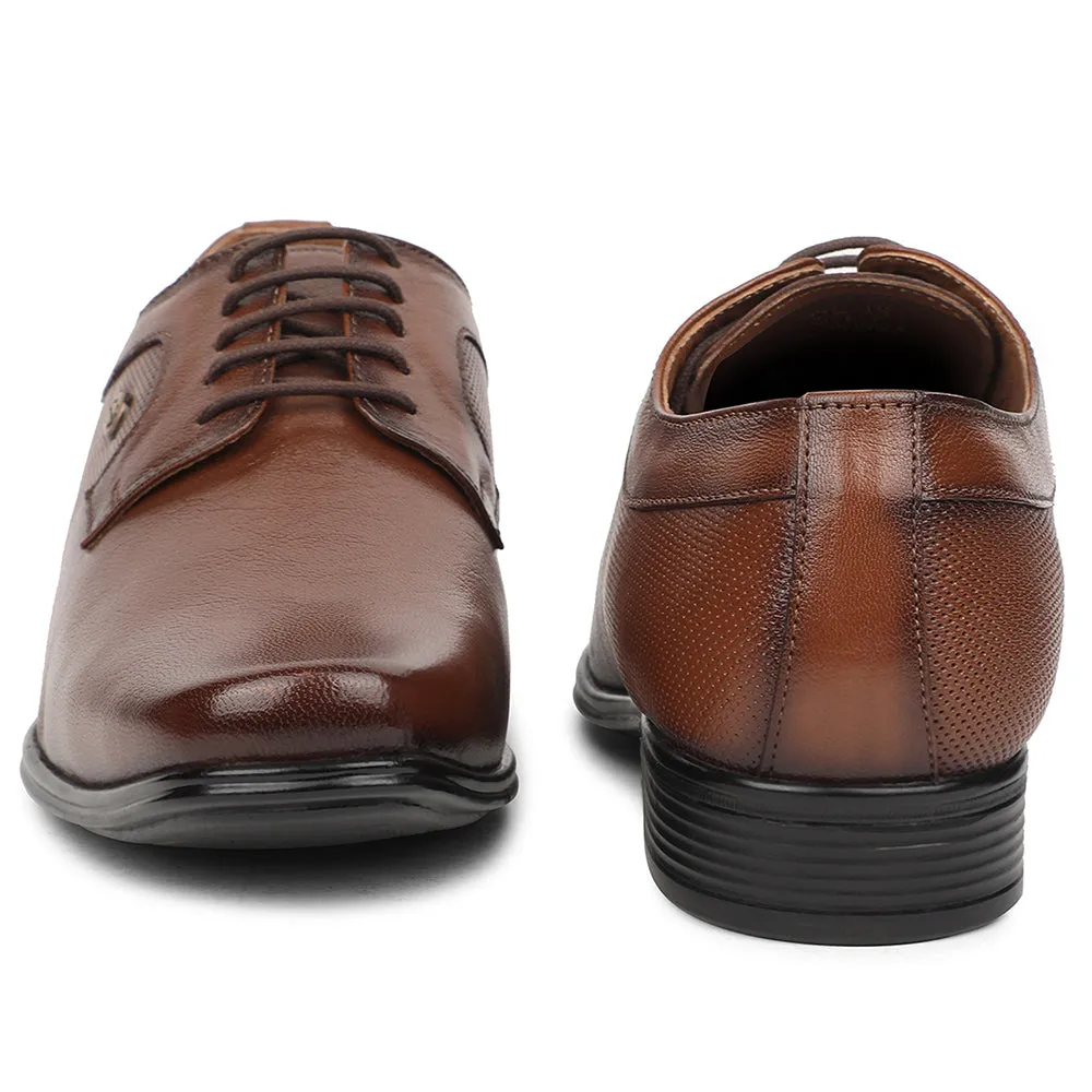 Healers Brown Formal Lacing Derby Shoes For Men UDL-15 By Liberty