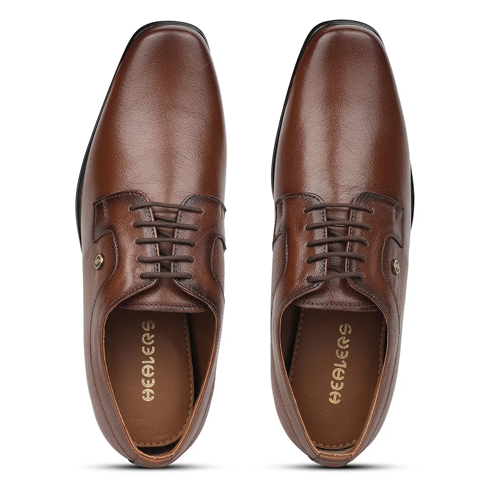 Healers Brown Formal Lacing Derby Shoes For Men UDL-15 By Liberty