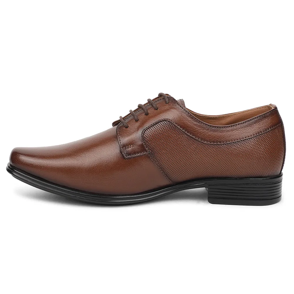 Healers Brown Formal Lacing Derby Shoes For Men UDL-15 By Liberty