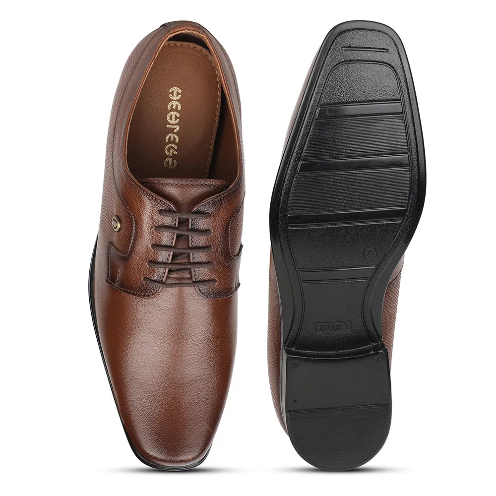 Healers Brown Formal Lacing Derby Shoes For Men UDL-15 By Liberty