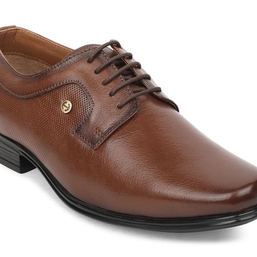 Healers Brown Formal Lacing Derby Shoes For Men UDL-15 By Liberty
