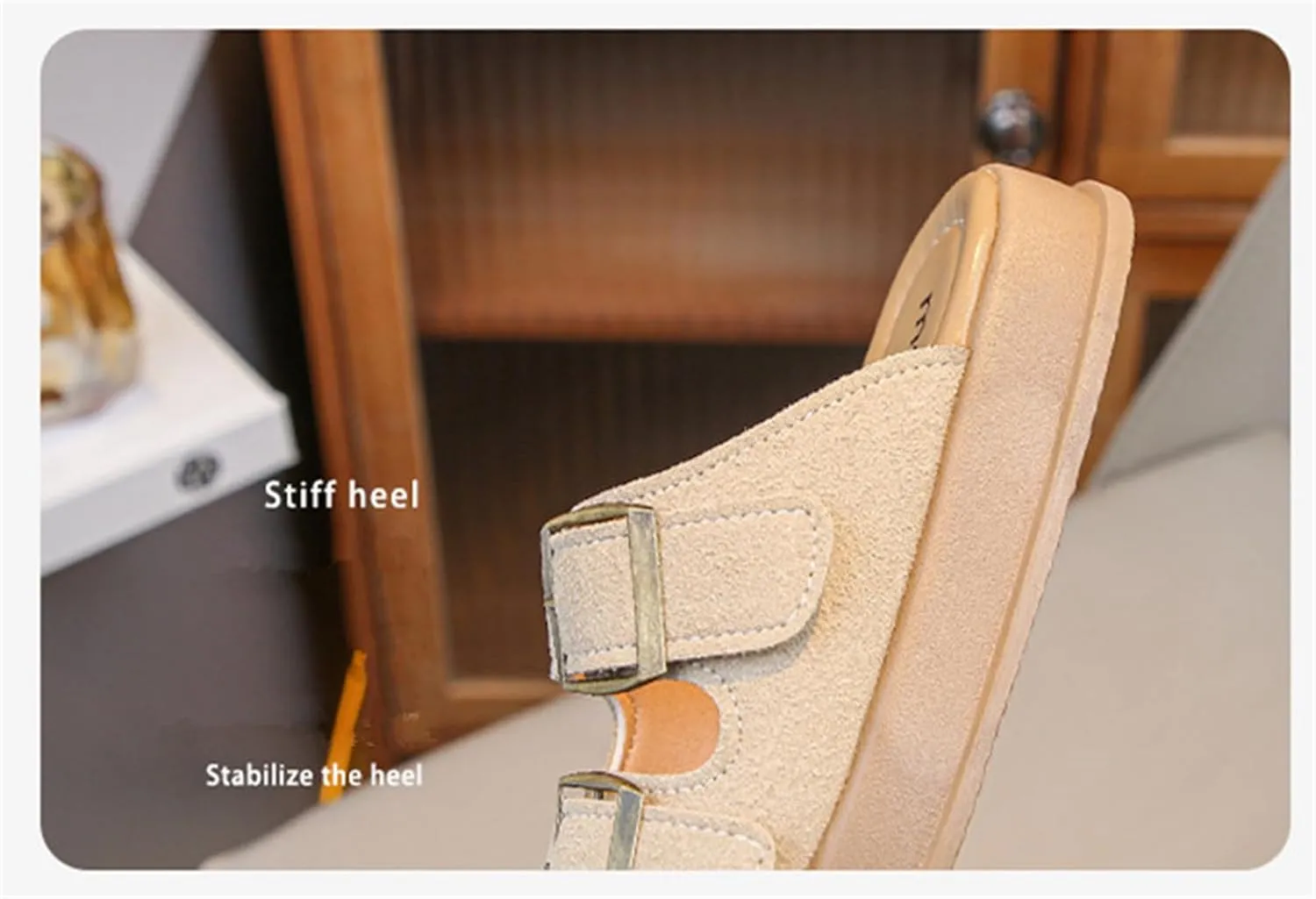 He&Yingmin Unisex-Child Slides Double Buckle Adjustable Flat Sandals Slippers for Boys Girls