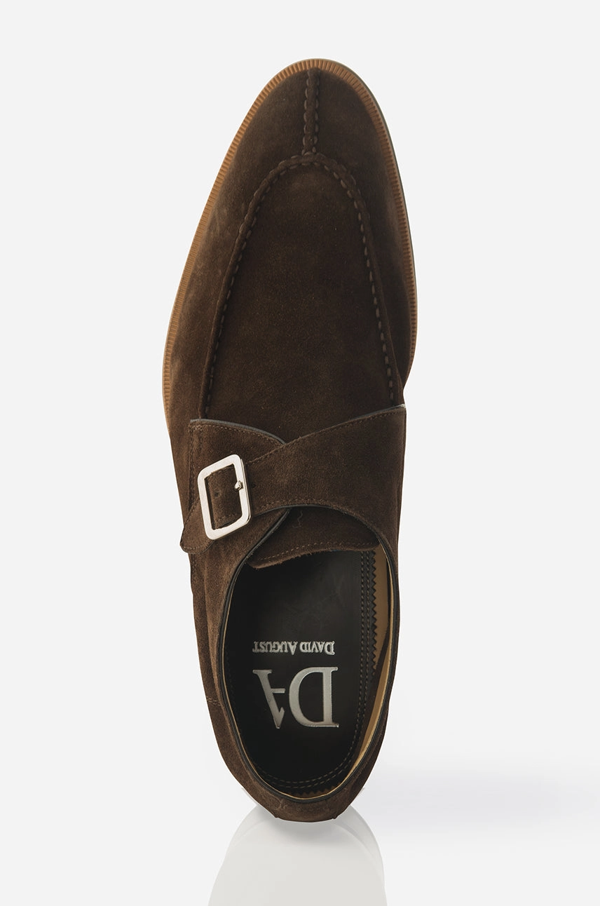 David August Suede Monk Strap in Mustang Comfort Linings
