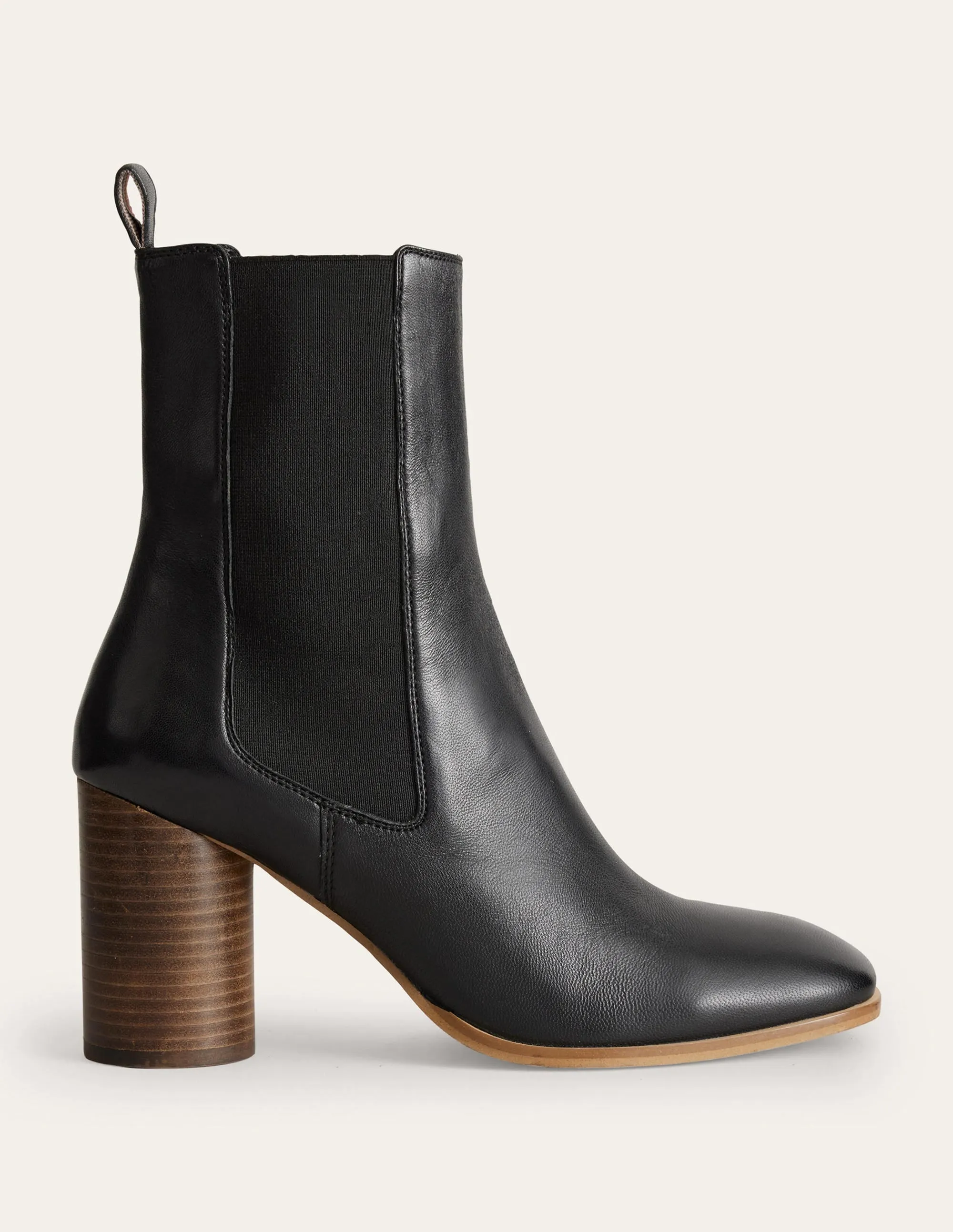 Heeled Chelsea Boots-Black