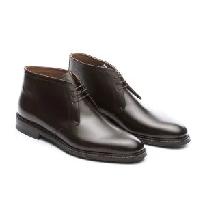 Height Increasing Brown Leather Exeter Lace Up Chukka Boots