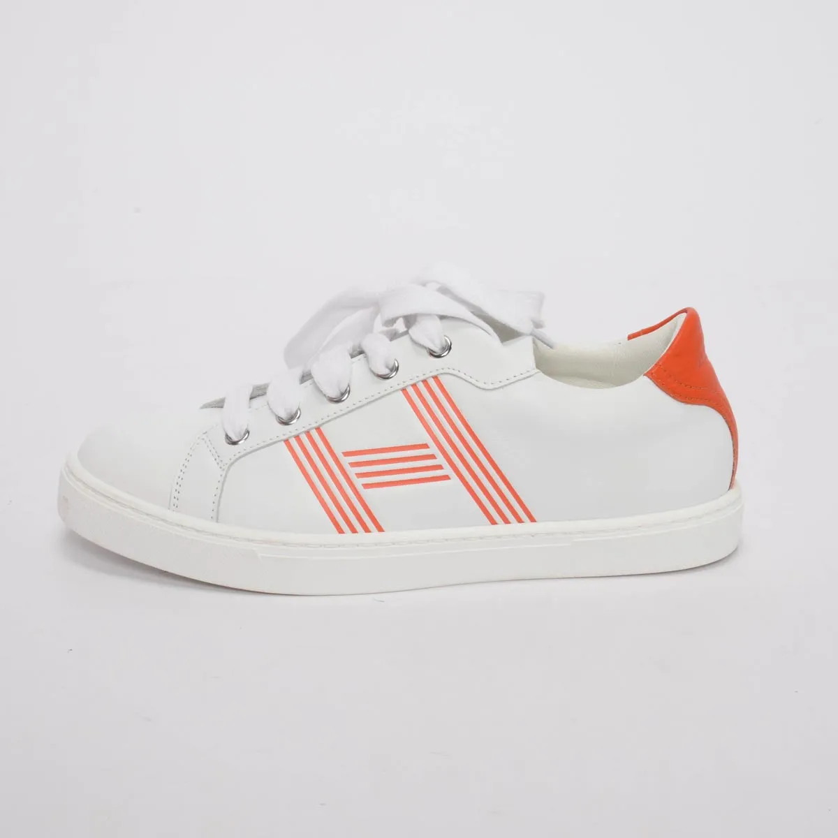 Hermes White Calfskin Avantage Sneakers 36.5