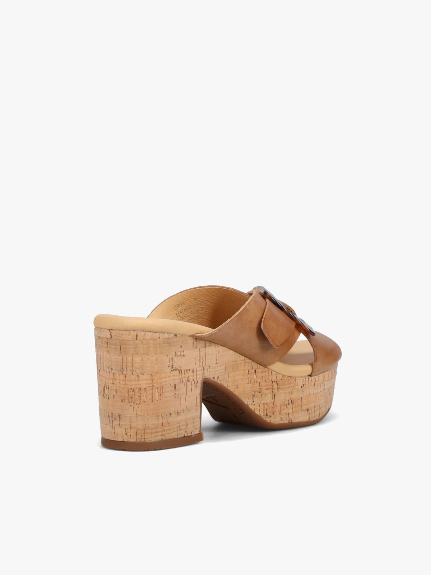 Grita Camel Leather Chic Casual Shoes for Travel Heel Cushioning