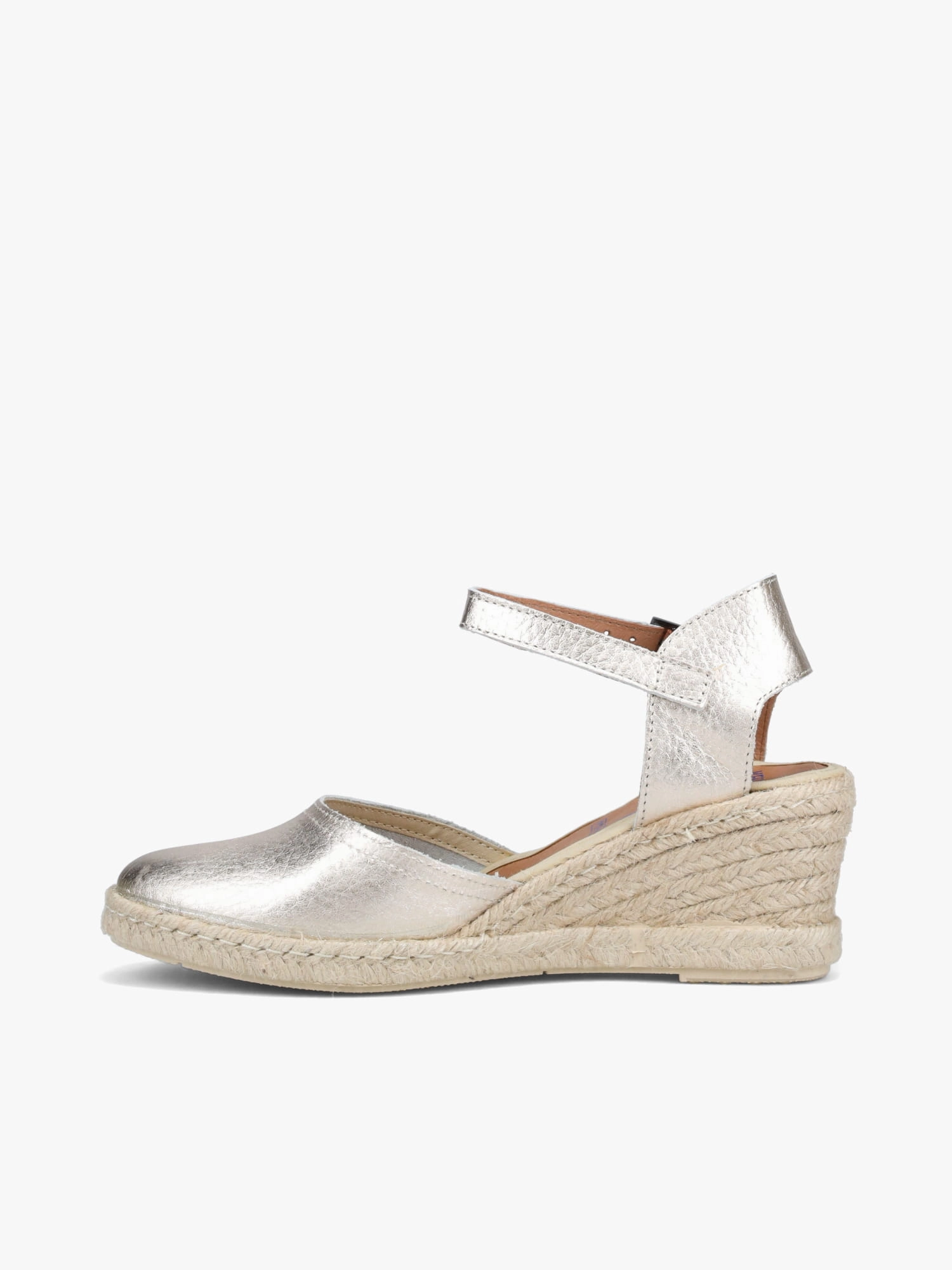 Malena Oro Metal Leather Stabilizing Arch Compression Molded Base