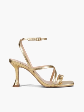 Hillary Gold Crystal Leather Contoured Arch Cold Weather Hillary Gold Crystal Leather