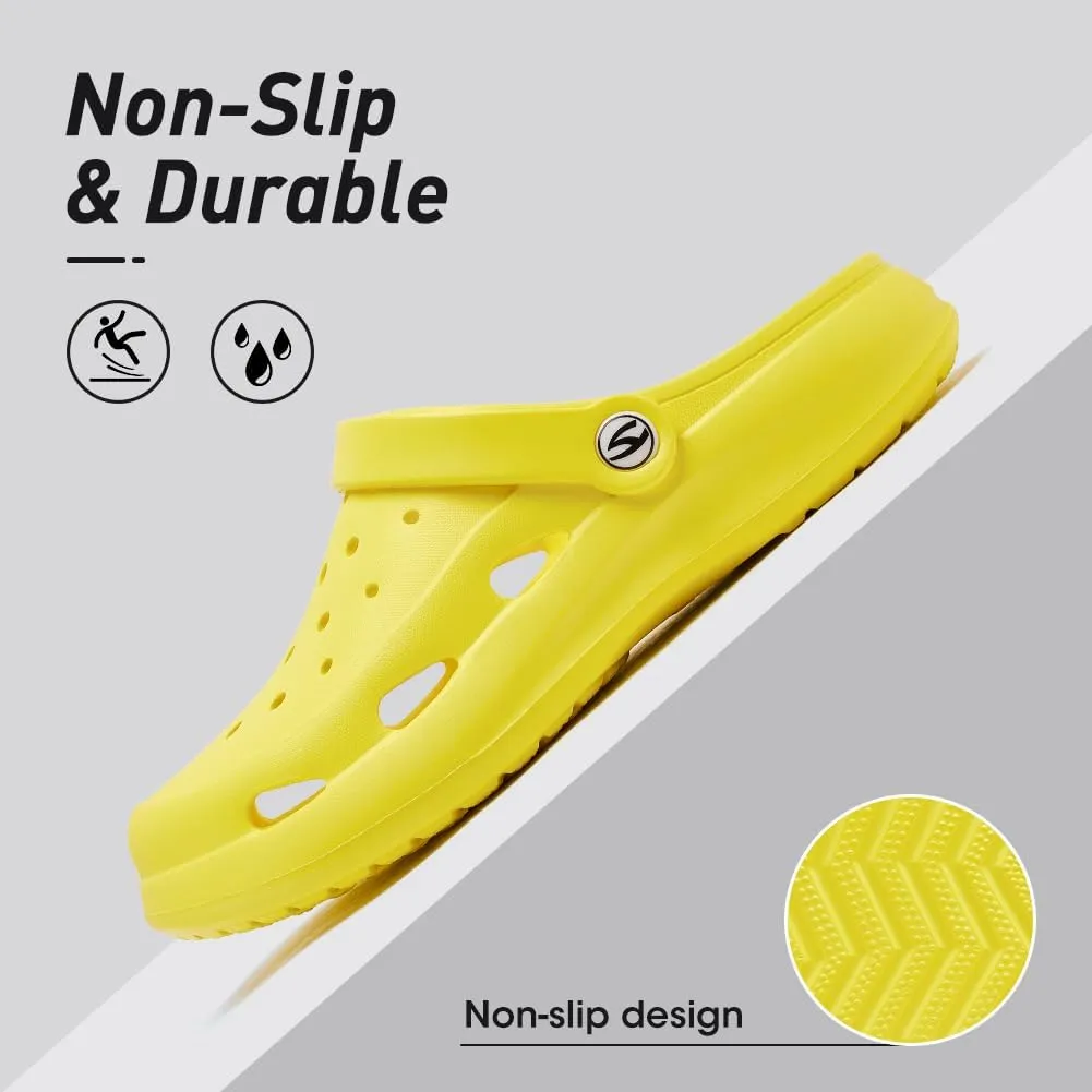 HOBIBEAR Women Classic Clog Slip on Garden Shoes Sandals Slippers for Indoor Outdoor