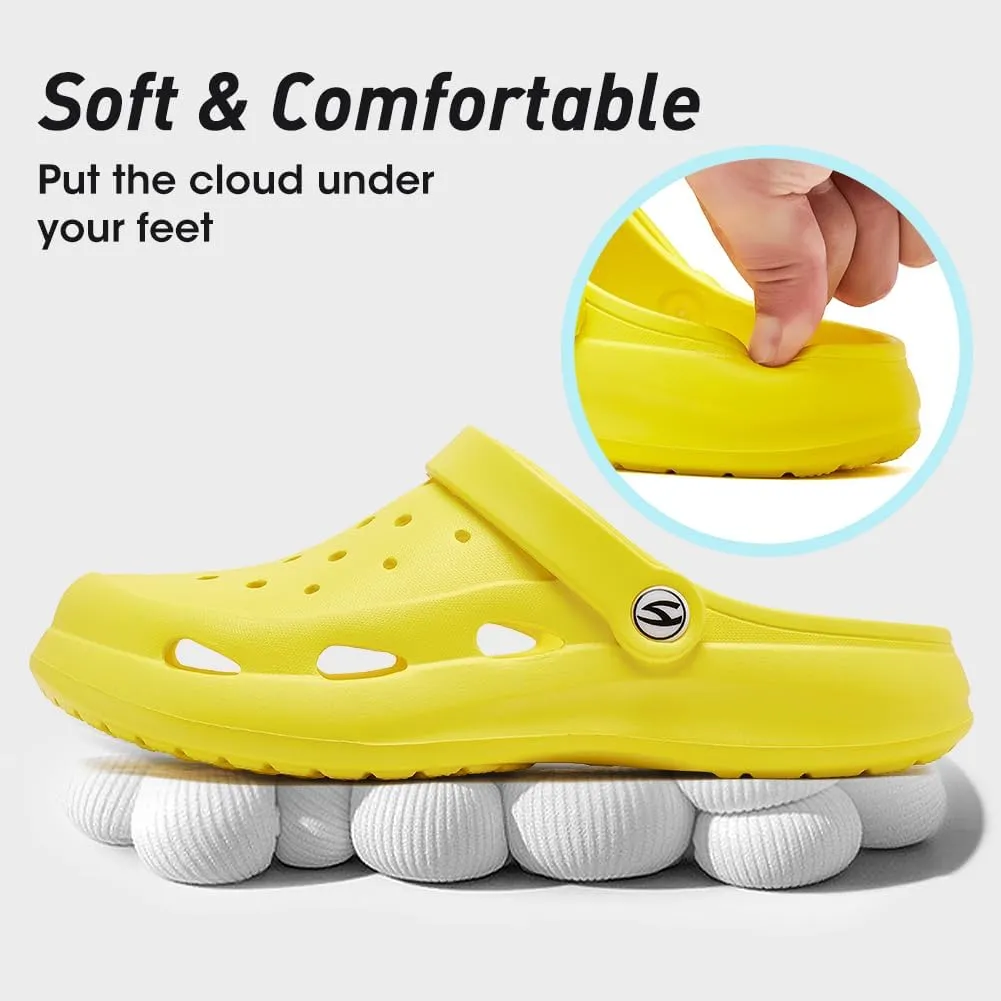 HOBIBEAR Women Classic Clog Slip on Garden Shoes Sandals Slippers for Indoor Outdoor