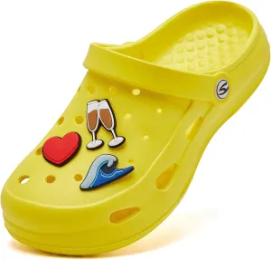 HOBIBEAR Women Classic Clog Slip on Garden Shoes Sandals Slippers for Indoor Outdoor
