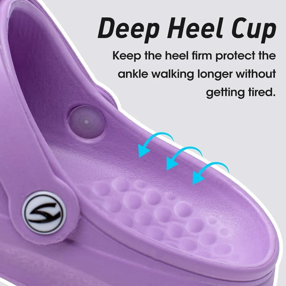 HOBIBEAR Women Classic Clog Slip on Garden Shoes Sandals Slippers for Indoor Outdoor