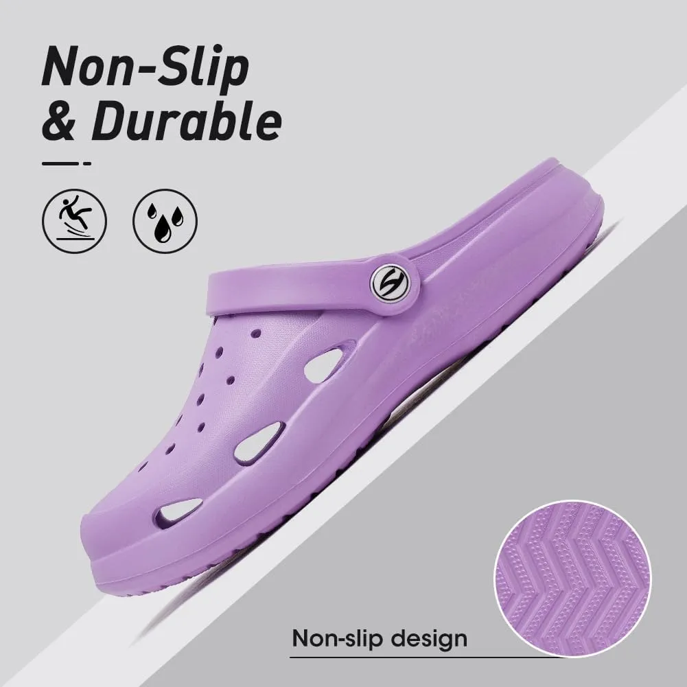 HOBIBEAR Women Classic Clog Slip on Garden Shoes Sandals Slippers for Indoor Outdoor