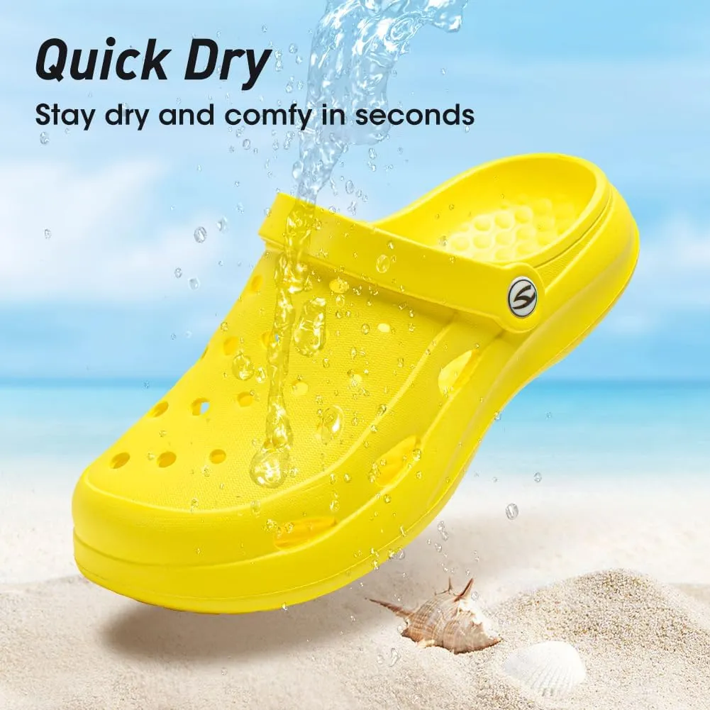 HOBIBEAR Women Classic Clog Slip on Garden Shoes Sandals Slippers for Indoor Outdoor