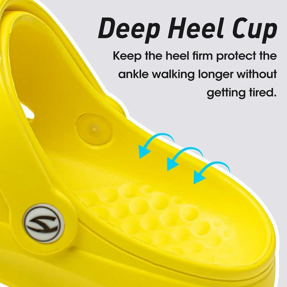 HOBIBEAR Women Classic Clog Slip on Garden Shoes Sandals Slippers for Indoor Outdoor