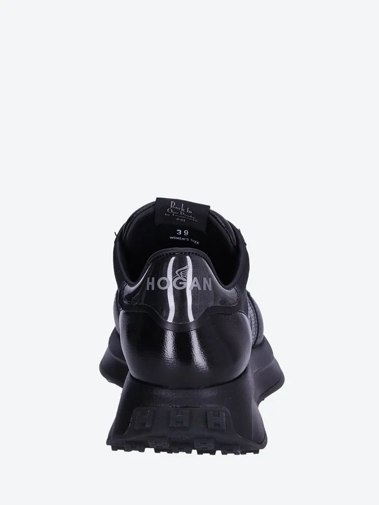 Hogan laced washed film sneakers