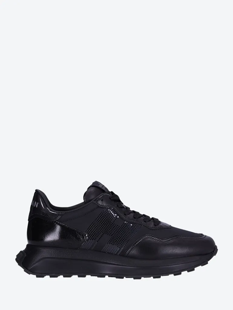 Hogan laced washed film sneakers