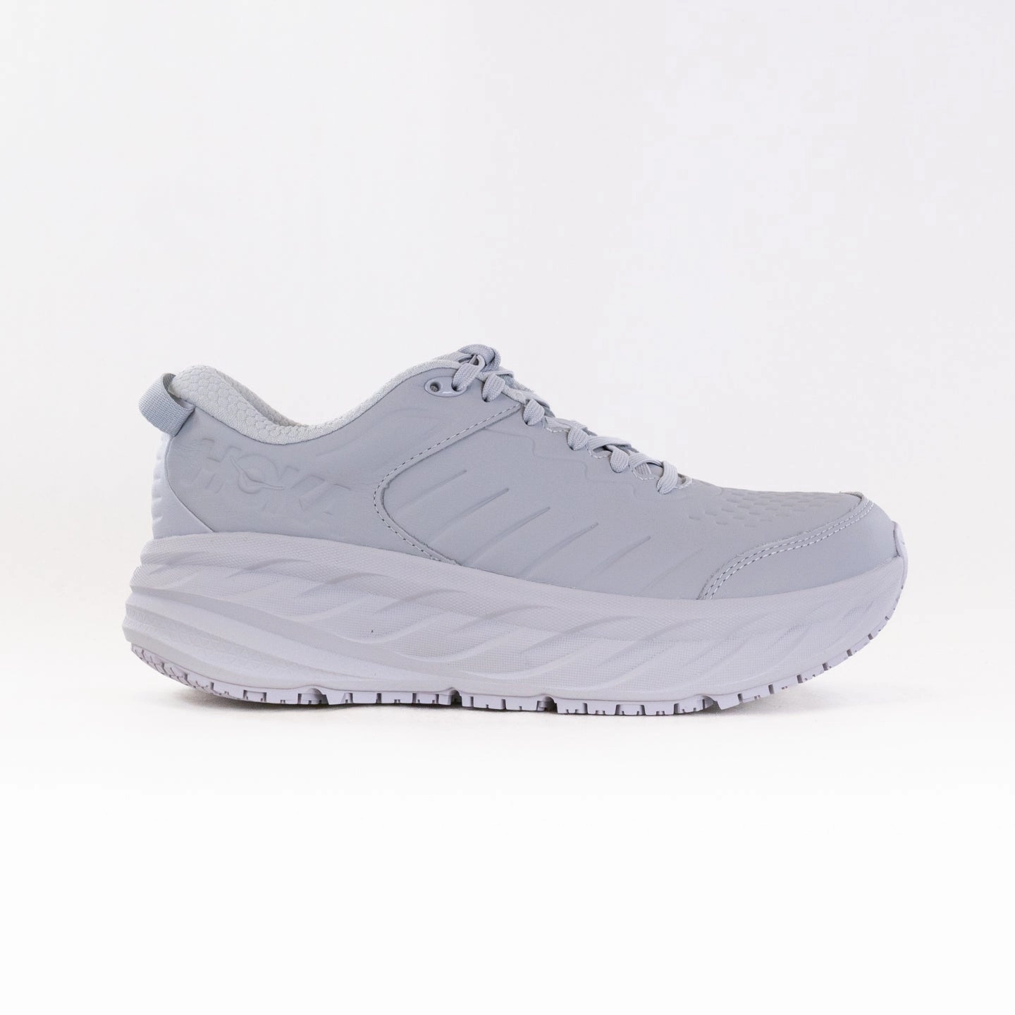 Hoka Bondi SR Wide (Men's) - Harbor Mist/Lunar Rock Heavy Use Ultra Soft Collar Padding