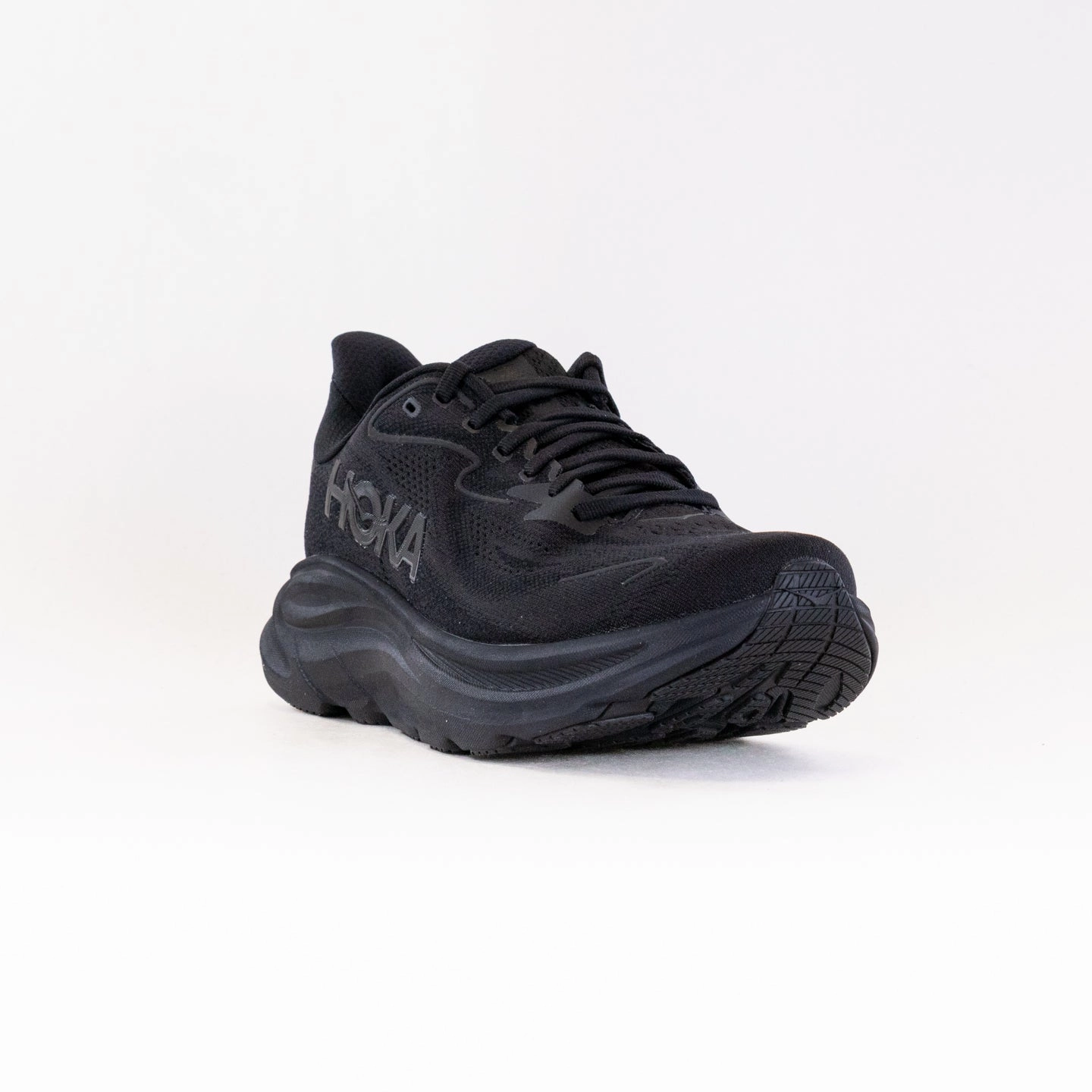 Hoka Clifton 10 Extra Wide (Men's) - Black/Black Drop Hike
