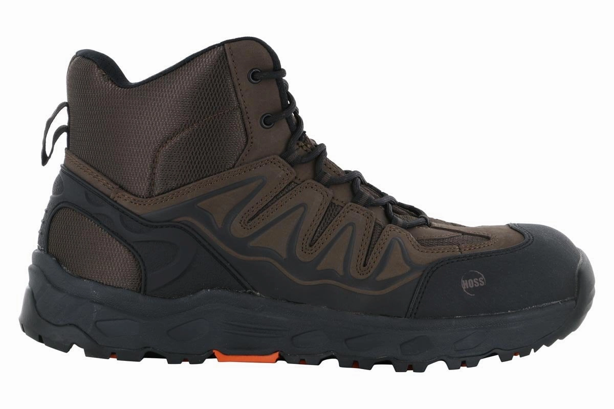 Traction Control Gear Padded Protection Hoss Eric Hi Aluminum Safety Toe Brown