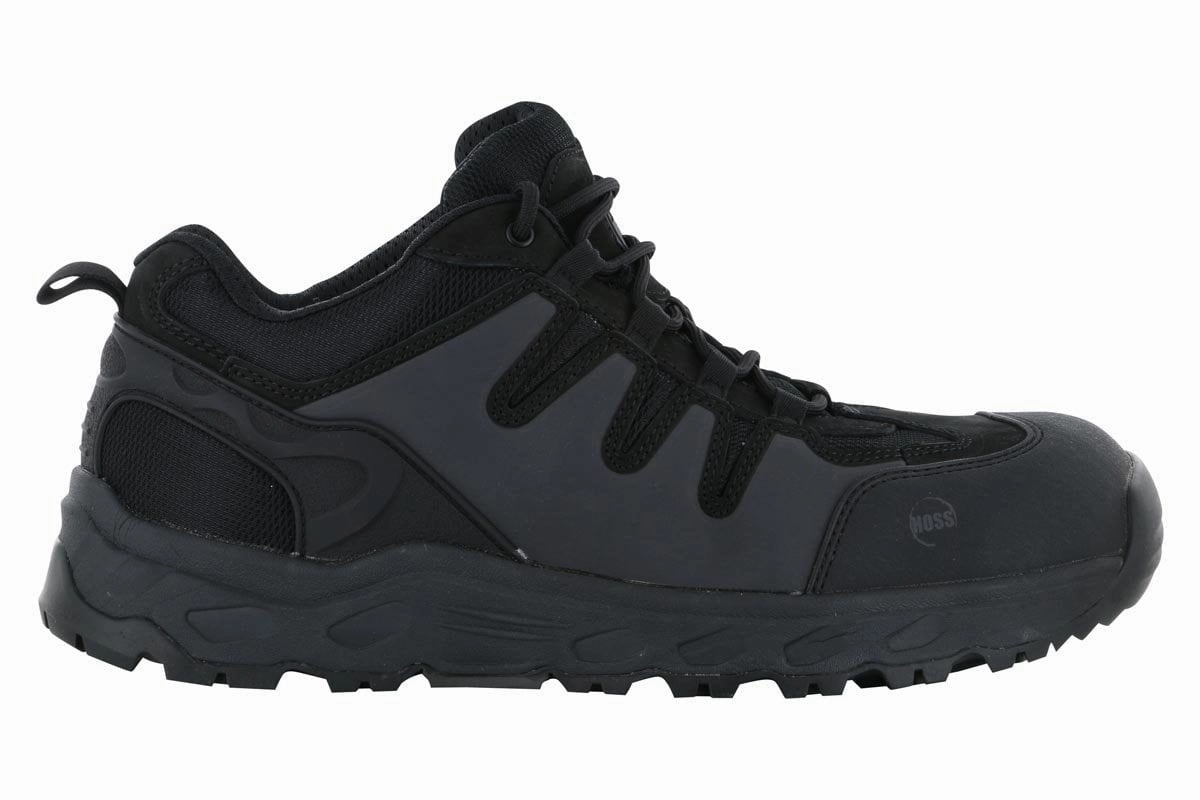 Hoss Eric Lo Aluminum Safety Toe Black Workforce Ready Anti Static Footwear