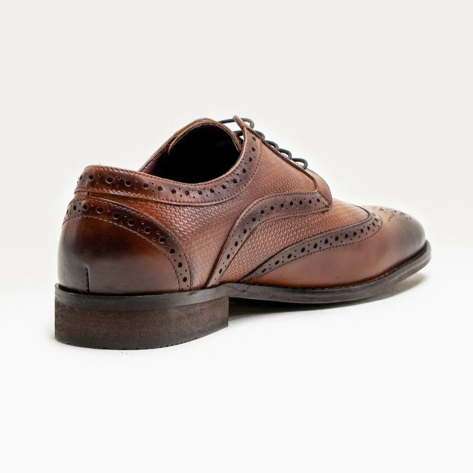 HOUSE OF CAVANI Orleans Brogues Shoe - TAN Browns